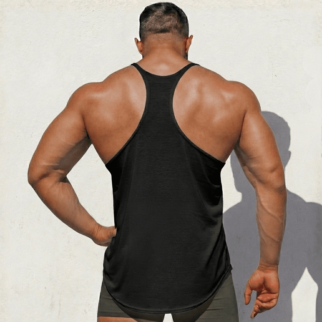Men's Tri-Blend Stringer Tank Top — Racerback Gym Vest - 3Sons Sports & Fitness