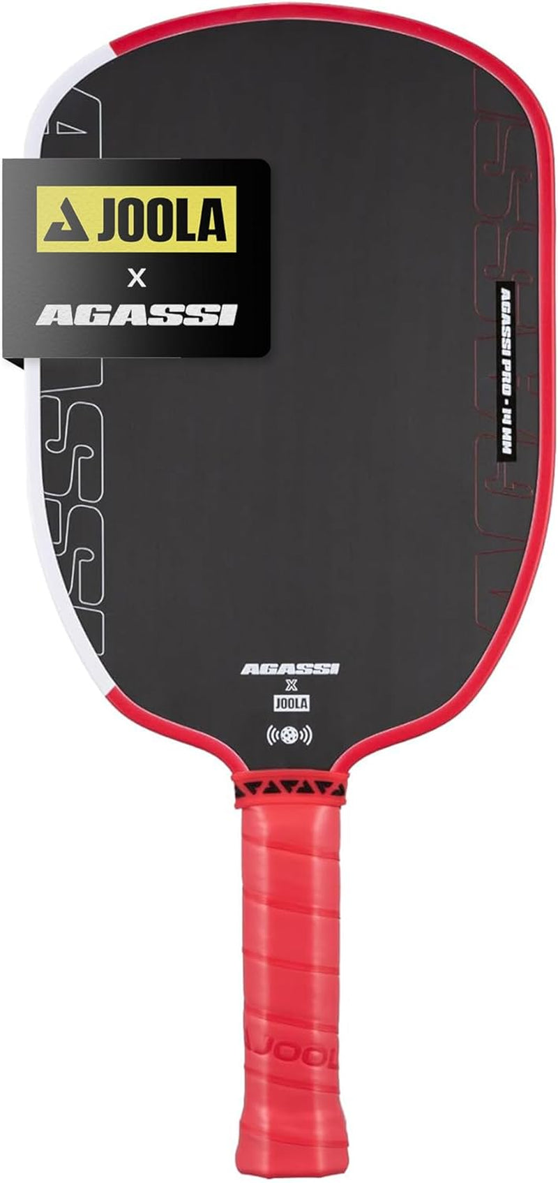 JOOLA GRAF Edge 16Mm Pickleball Paddle - Carbon Fiber Pickleball Racket for Increased Spin & Control - Agassi Shape for Power & Precision - UPA-A Certified - USAP Approved - NFC Chip Enabled