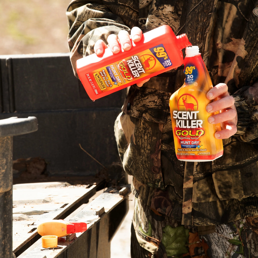 Wildlife Research Center Scent Killer Gold Spray & Refill (48 FL OZ) – Hunting Scent Elimination Combo