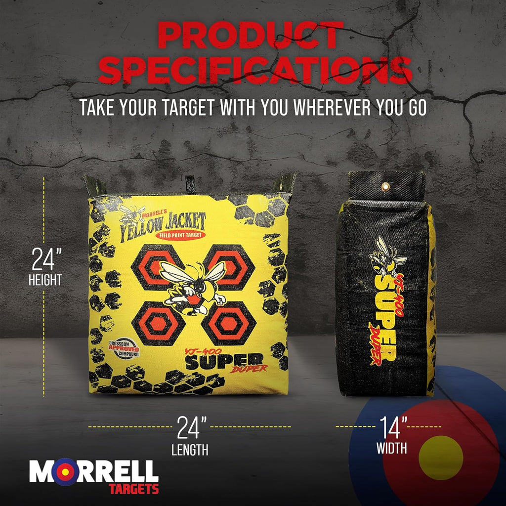 Morrell Super Duper Field Point Bow Targets Archery Block Bag, Yellow | Portable Outdoor Target Practice Equipment for High Speed Compound Bows and Crossbows