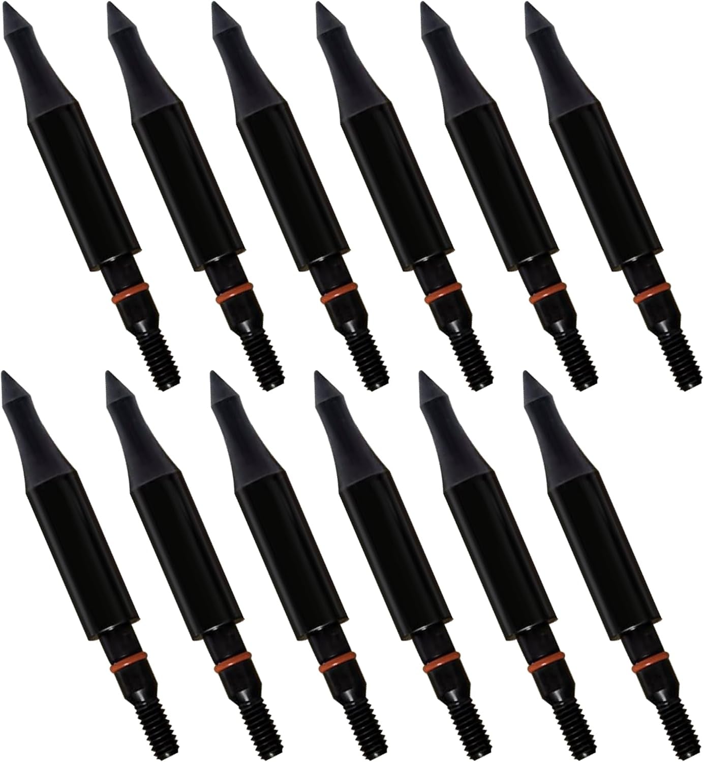 12Pcs Archery Arrow Tips 100/125/150/200 Grain Field Tips 5/16 Inch Screw in Bullet Points , Archery Target Crossbow Practice Tip for Arrow Recurve Bow Compound Bow, Hunting Bow Arrow Target Practice