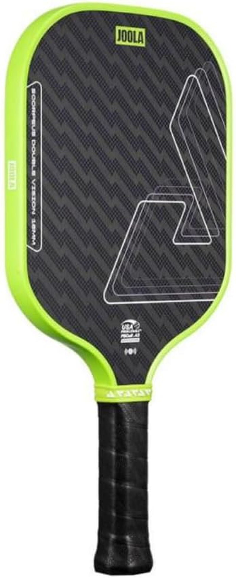 JOOLA Double Vision 16Mm Pickleball Paddle - Signature and Standard Shape - Aramid Surface for Softer Responsive Touch - SK Film for Reduce Vibration - USAP Approved - NFC Chip Enabled