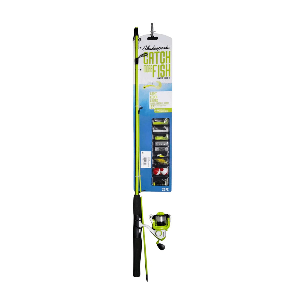 Shakespeare Catch More Fish Saltwater Spinning Kit, 6'6" Medium Heavy Fishing Rod, 50 Size Reel