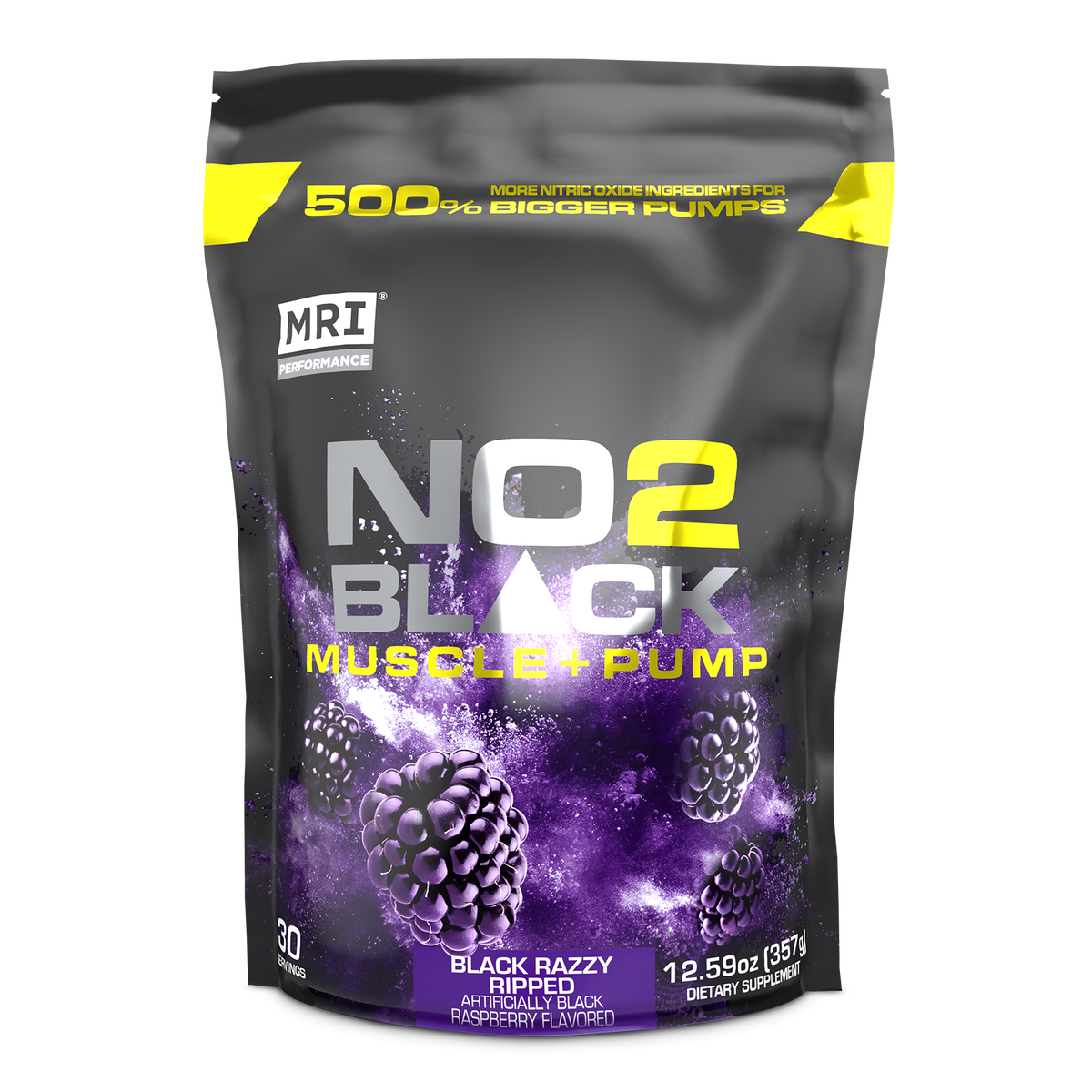 MRI Performance NO2 Black Muscle + Pump Nitric Oxide (30 servings) - 3Sons Sports & Fitness
