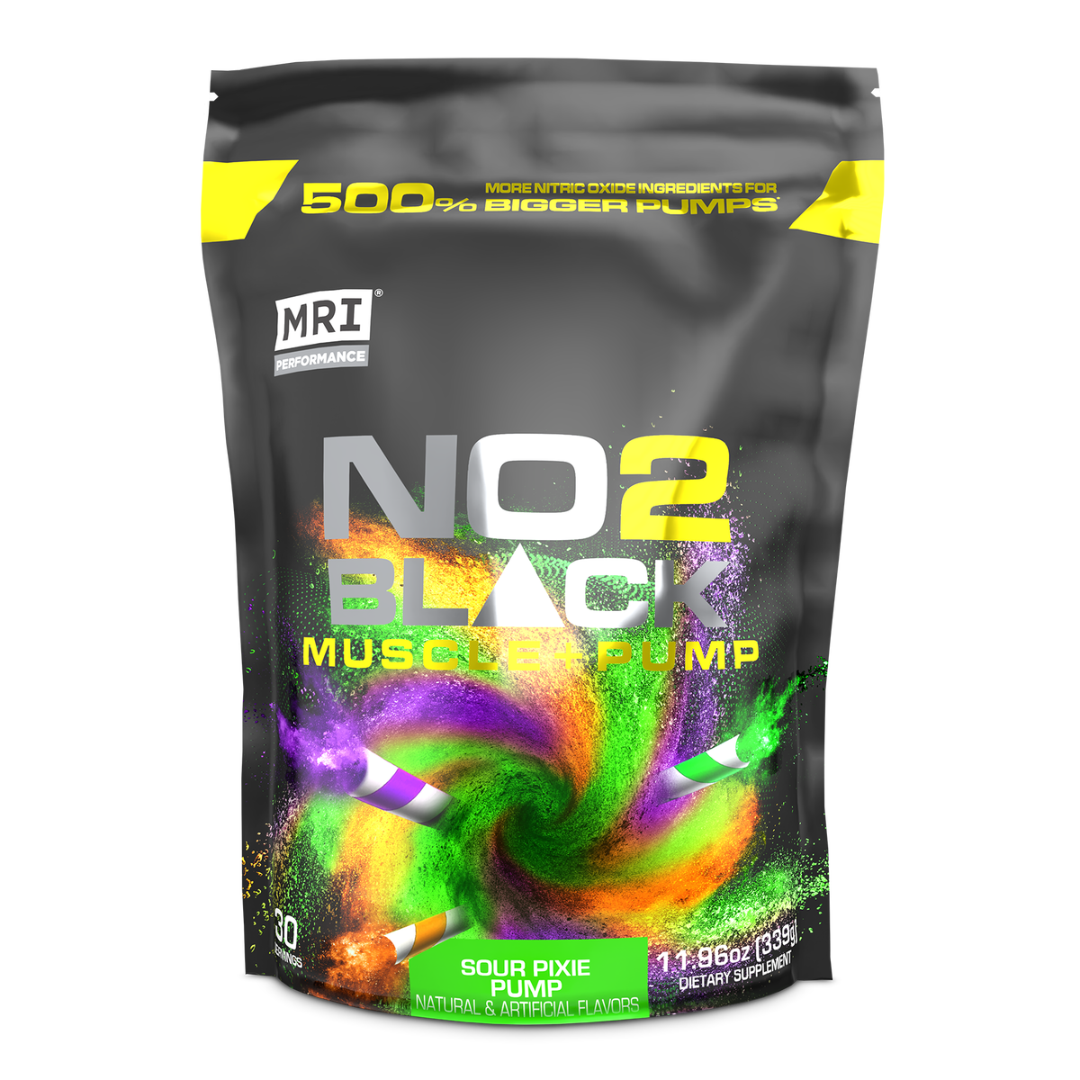 MRI Performance NO2 Black Muscle + Pump Nitric Oxide (30 servings) - 3Sons Sports & Fitness