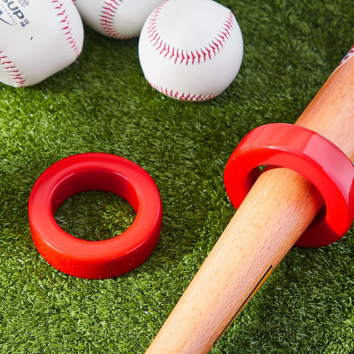 Deekin 2 Pack Baseball Bat Weight 16 Oz Baseball Donuts for Adult Youth Softball Batting Weights Swing Training Hitting Practice Standard Bats
