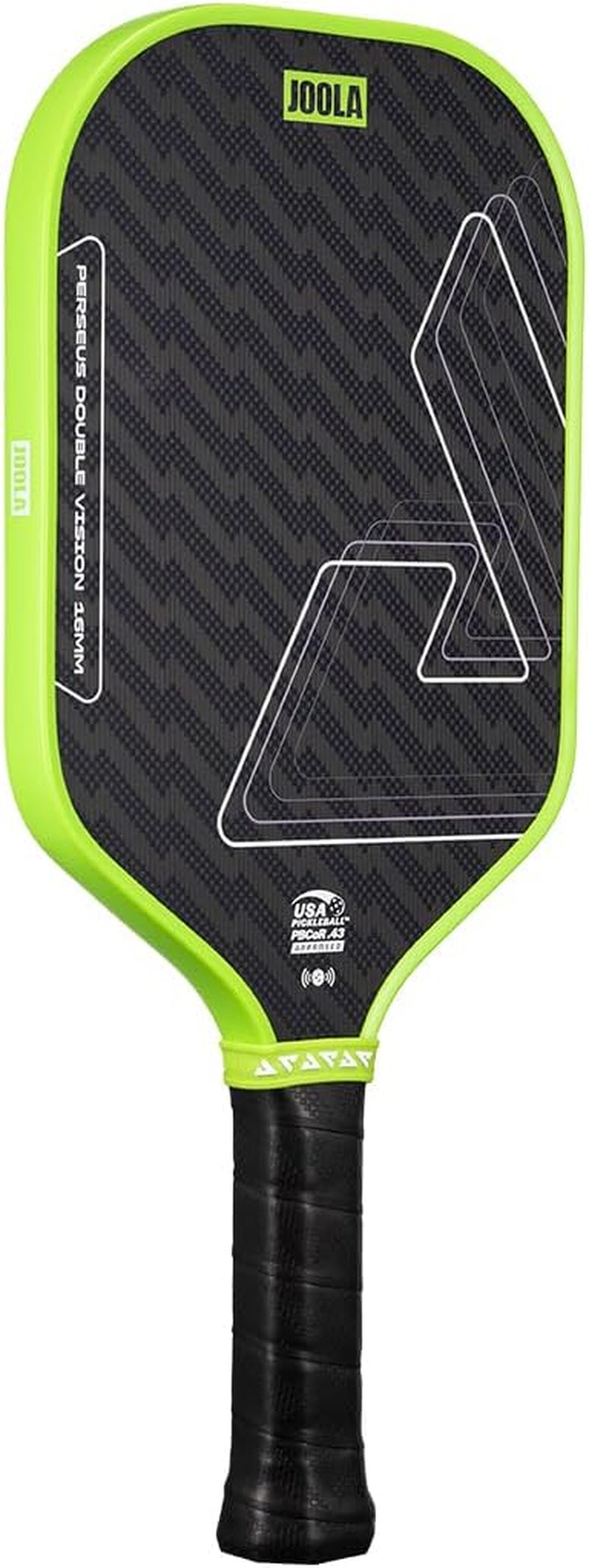JOOLA Double Vision 16Mm Pickleball Paddle - Signature and Standard Shape - Aramid Surface for Softer Responsive Touch - SK Film for Reduce Vibration - USAP Approved - NFC Chip Enabled