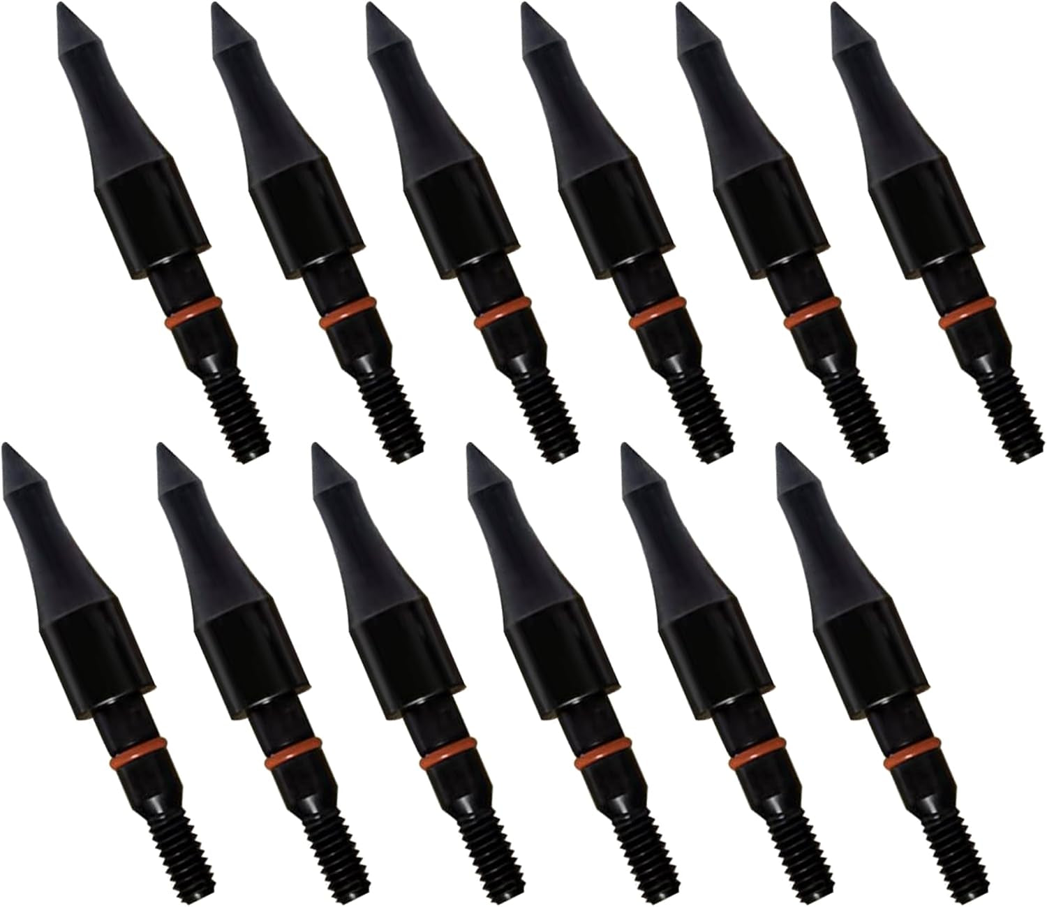 12Pcs Archery Arrow Tips 100/125/150/200 Grain Field Tips 5/16 Inch Screw in Bullet Points , Archery Target Crossbow Practice Tip for Arrow Recurve Bow Compound Bow, Hunting Bow Arrow Target Practice