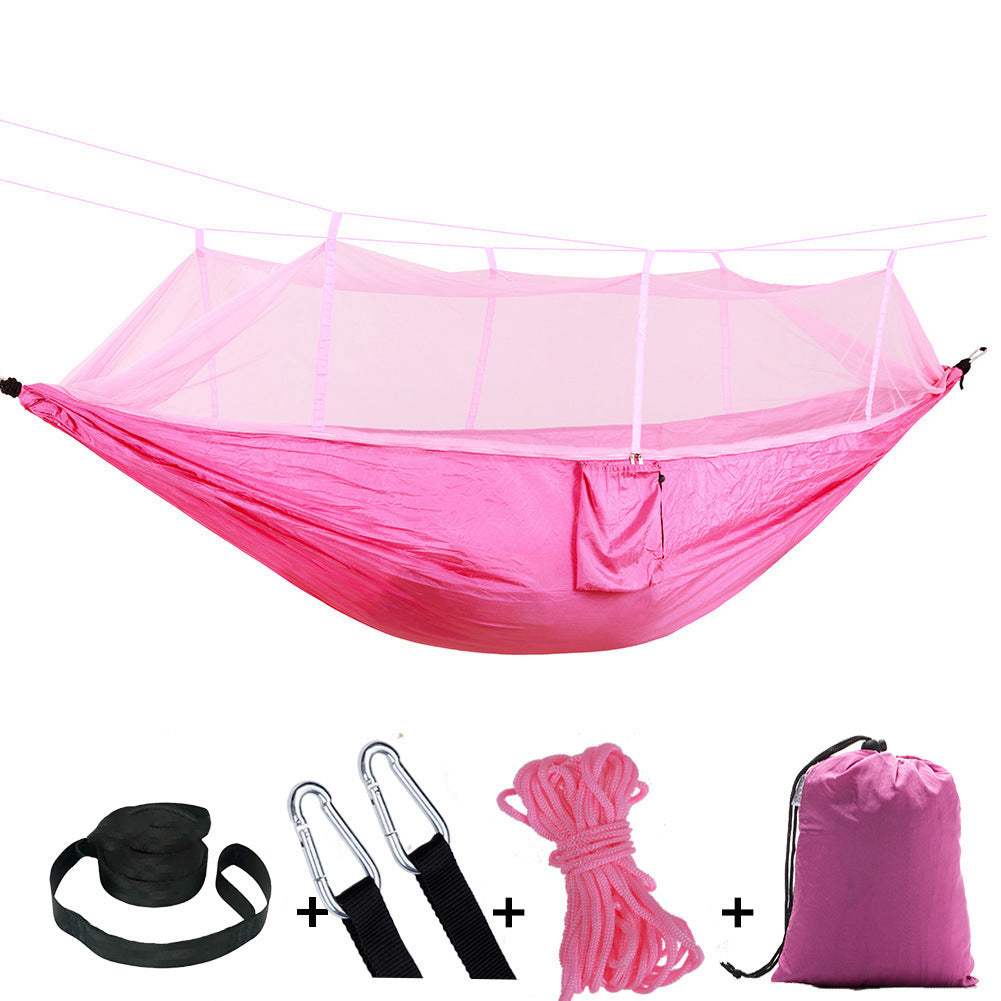 Mosquito Net Camping Hammock with Parachute Cloth