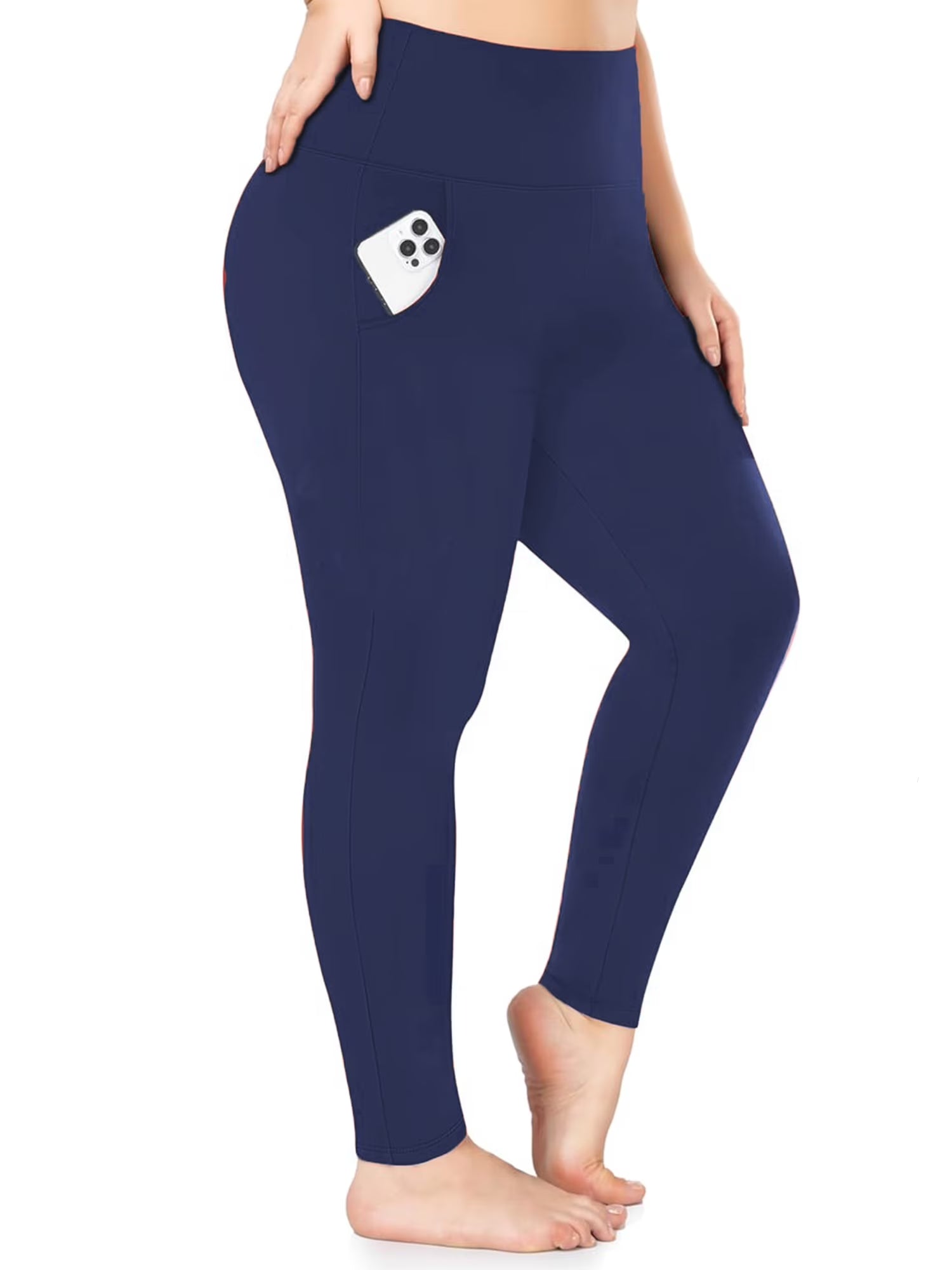 Nausy Women'S High Waist Yoga Pants with Pockets plus Size Leggings Tummy Control Workout Yoga Leggings