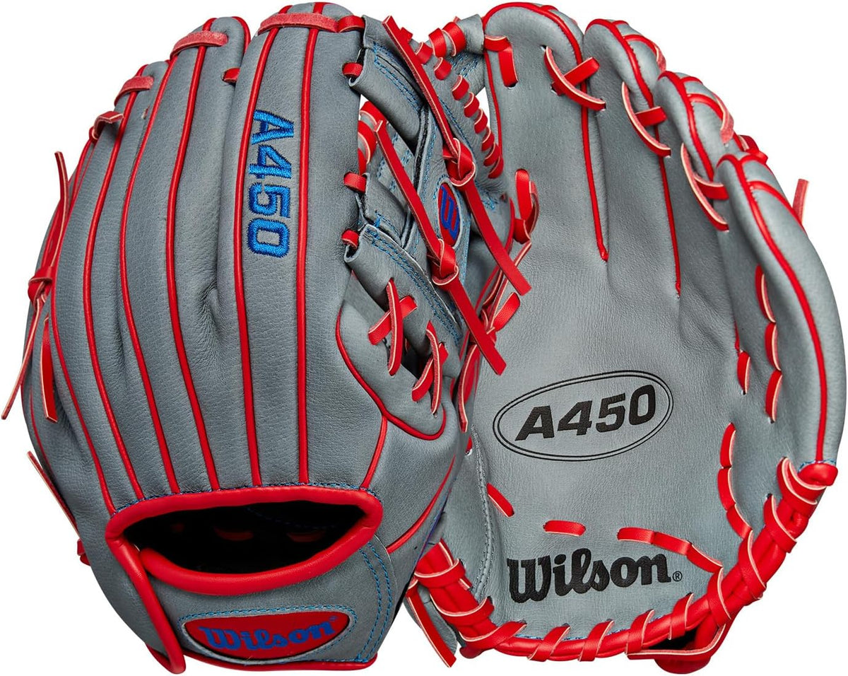 Wilson | A450 | Adult + Youth Baseball Glove + Mitt | Sizes 10.75" - 12" | Right + Left Hand Throw | Multiple Styles