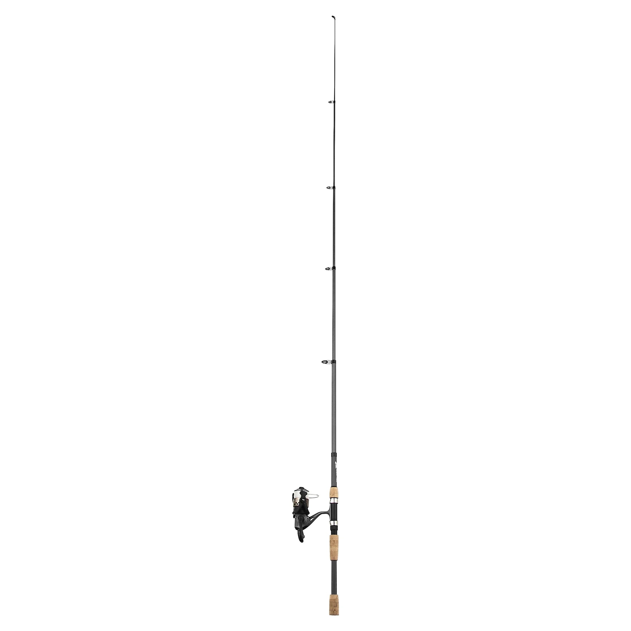 (3 Pack) Ozark Trail Composite Telescopic Fishing Rod and Reel Combo with Baits for Adults, Teens, and Kids, 6' 6", Gray