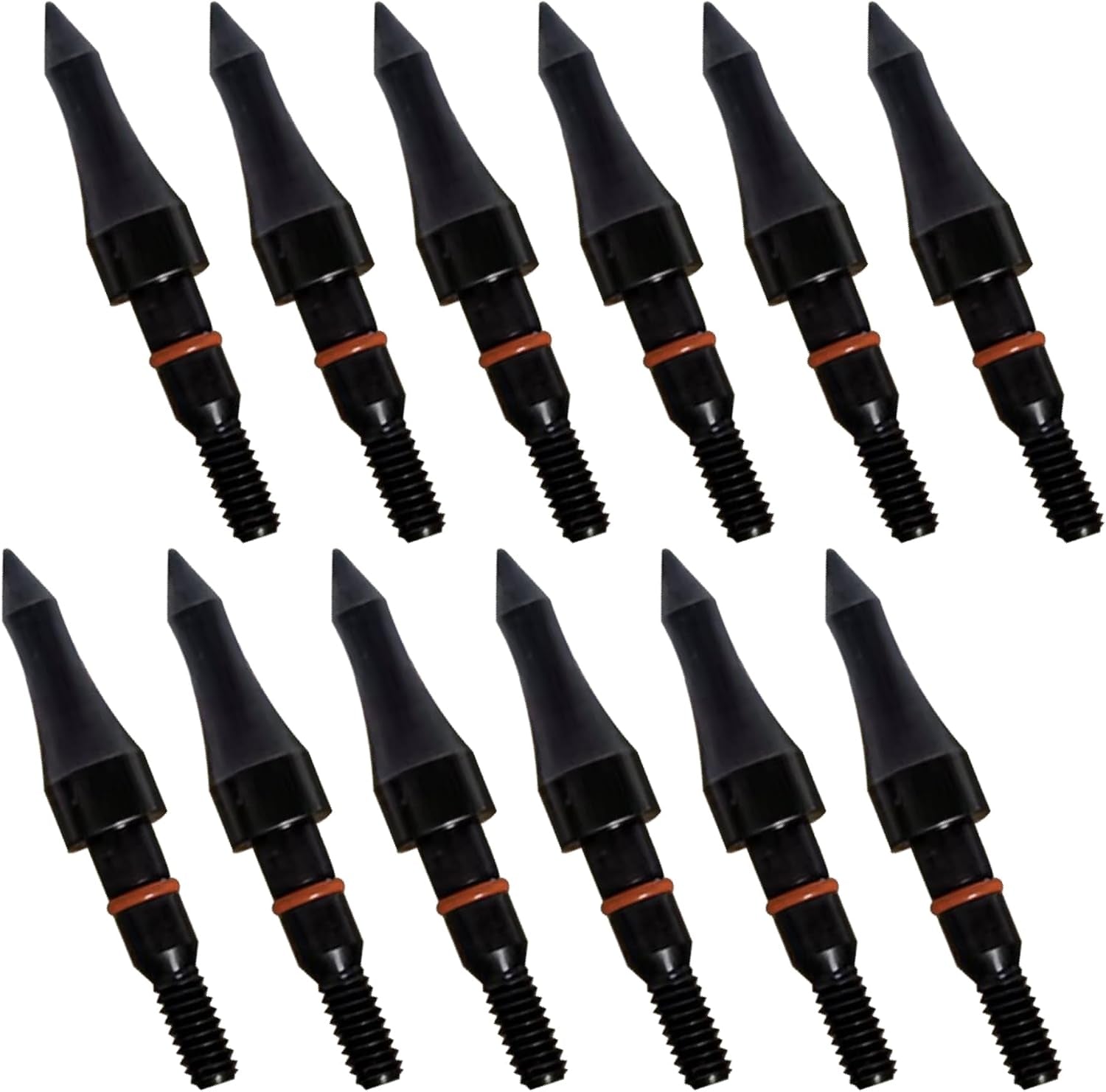 12Pcs Archery Arrow Tips 100/125/150/200 Grain Field Tips 5/16 Inch Screw in Bullet Points , Archery Target Crossbow Practice Tip for Arrow Recurve Bow Compound Bow, Hunting Bow Arrow Target Practice