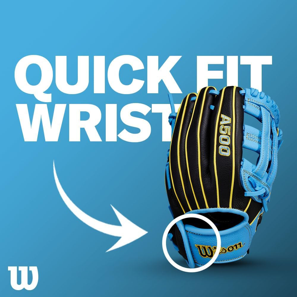 Wilson | A500 | Adult + Youth Baseball Glove + Mitt | Sizes 10.5" - 12.5" | Right + Left Hand Throw | Multiple Styles
