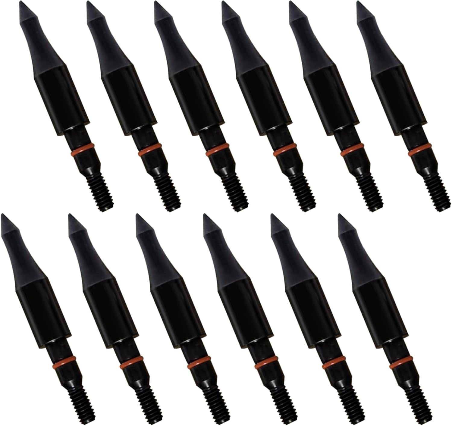 12Pcs Archery Arrow Tips 100/125/150/200 Grain Field Tips 5/16 Inch Screw in Bullet Points , Archery Target Crossbow Practice Tip for Arrow Recurve Bow Compound Bow, Hunting Bow Arrow Target Practice