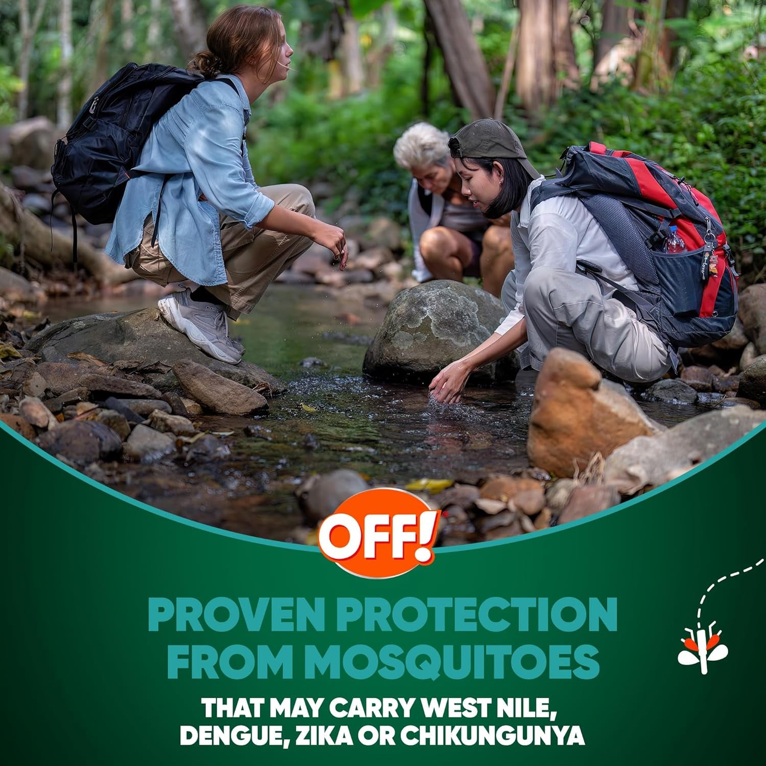 OFF! Deep Woods Max Insect Repellent, Mosquito & Tick Aerosol Bug Spray with 20% Picaridin, Long Lasting Deet-Free Protection for up to 10 Hours 7.5 Oz