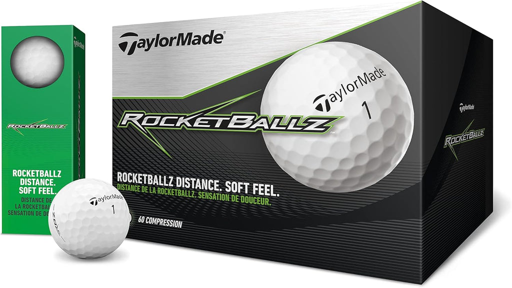 Taylormade Golf Rocketballz 36 Ball Pack & Pride Professional Tee System 75 Count, White