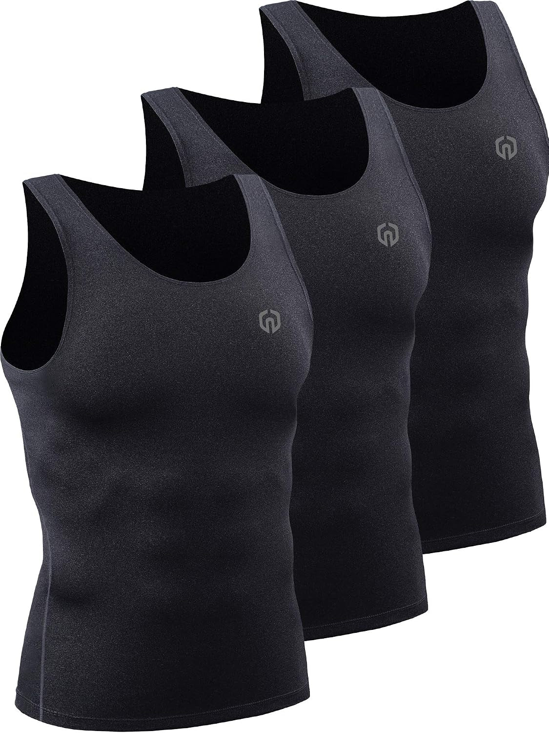 NELEUS Men'S 3 Pack Athletic Compression under Base Layer Sport Tank Top