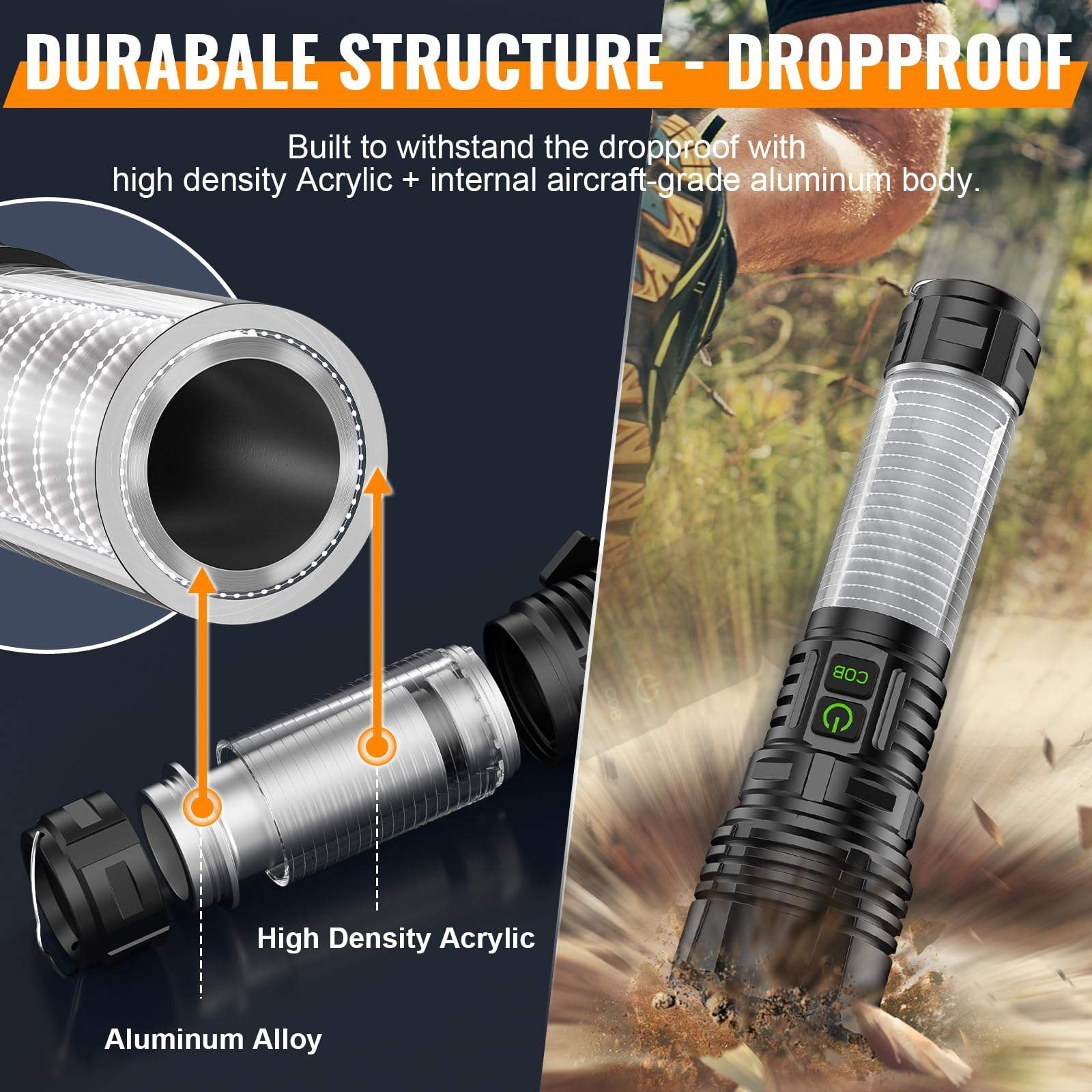 Powerlite 3 in 1 Rechargeable Flashlight - 3Sons Sports & Fitness