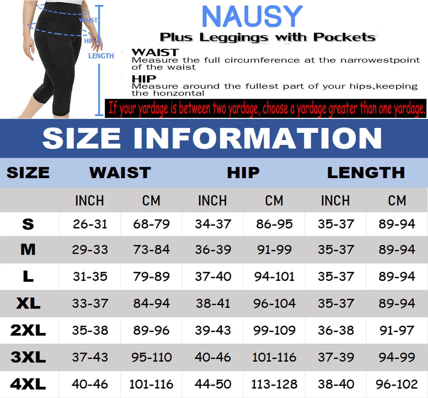 Nausy Women'S High Waist Yoga Pants with Pockets plus Size Leggings Tummy Control Workout Yoga Leggings