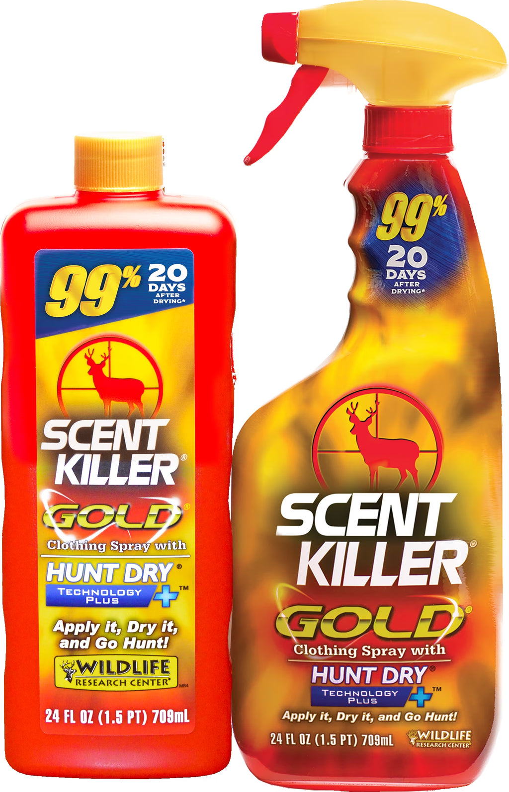Wildlife Research Center Scent Killer Gold Spray & Refill (48 FL OZ) – Hunting Scent Elimination Combo