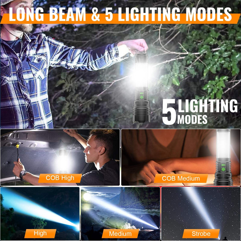 Powerlite 3 in 1 Rechargeable Flashlight - 3Sons Sports & Fitness