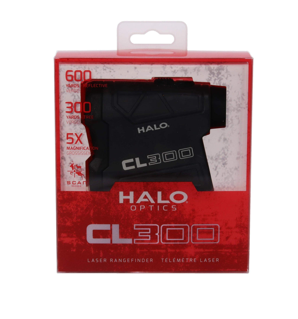 Halo CL300 Rangefinder, 300 Yard Range, 5X Magnification, Batteries Included