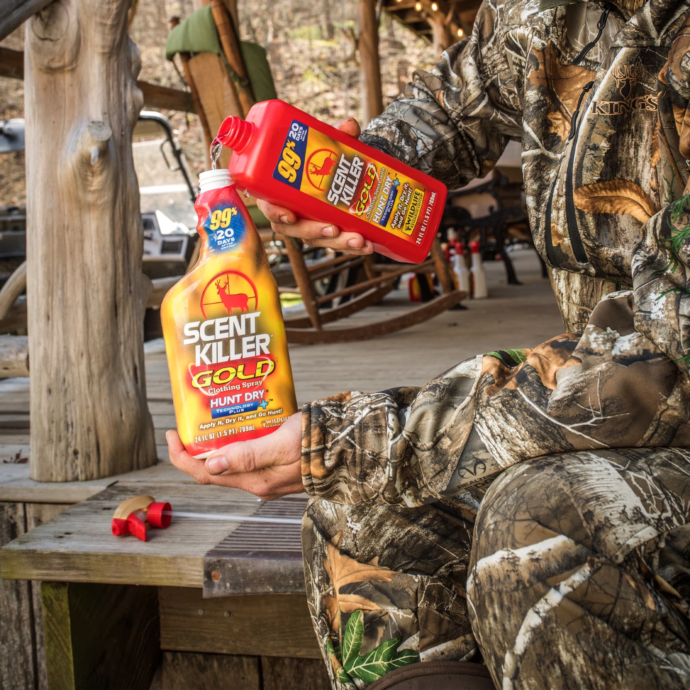 Wildlife Research Center Scent Killer Gold Spray & Refill (48 FL OZ) – Hunting Scent Elimination Combo