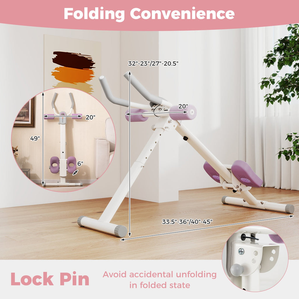 Adjustable Abdominal Trainer Ab Workout Machine Foldable Ab Cruncher