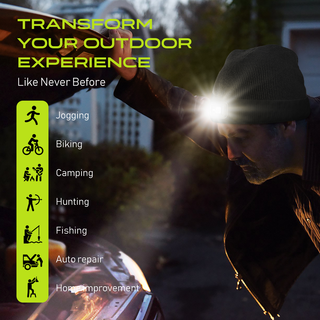 POWERCAP 2.5 Rechargeable LED Lighted Headlamp Beanies - 3Sons Sports & Fitness