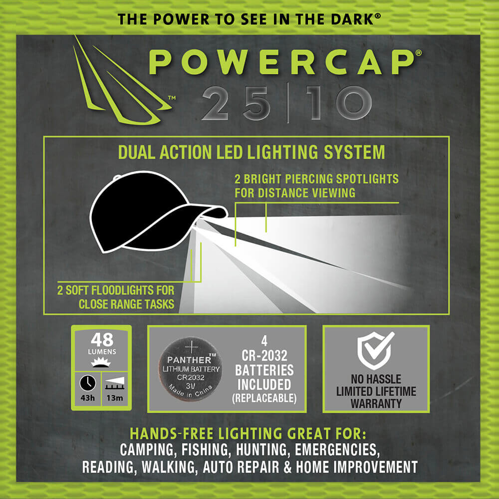 POWERCAP Structured Camo LED Lighted Hats - 3Sons Sports & Fitness