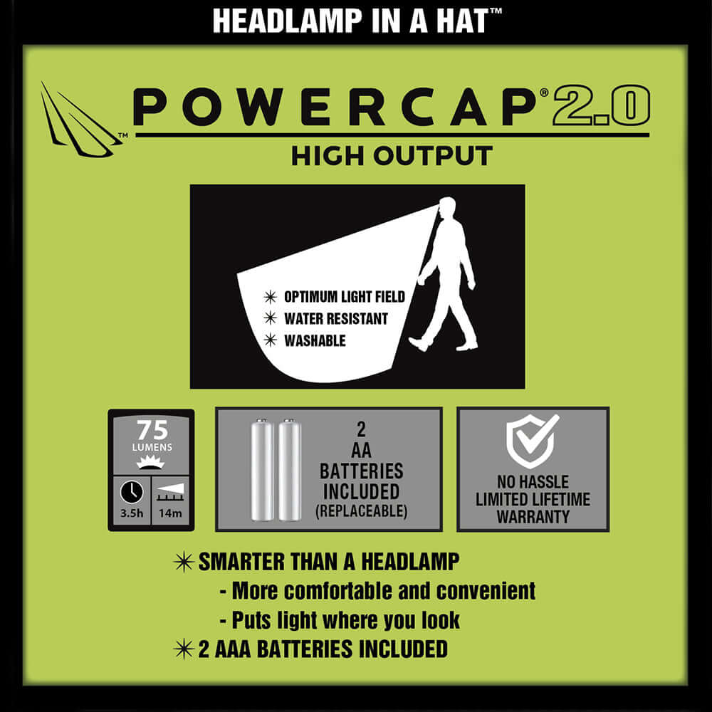 POWERCAP 2.0 Mike Iaconelli Pro Series Fishing LED Lighted Headlamp Beanies - 3Sons Sports & Fitness