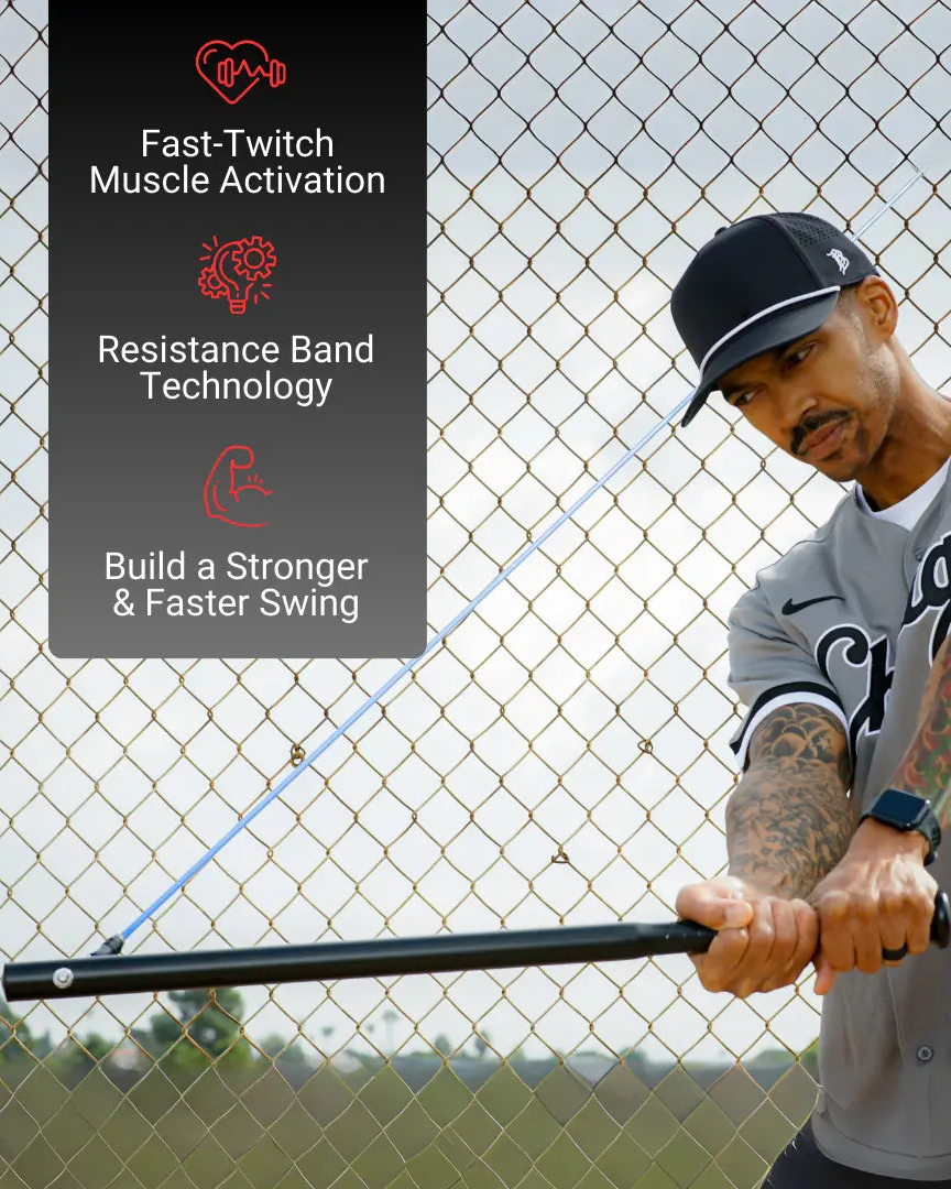 Baseball & Softball Swing Trainer – New Power Swing Pro Bat - 2 attachment points