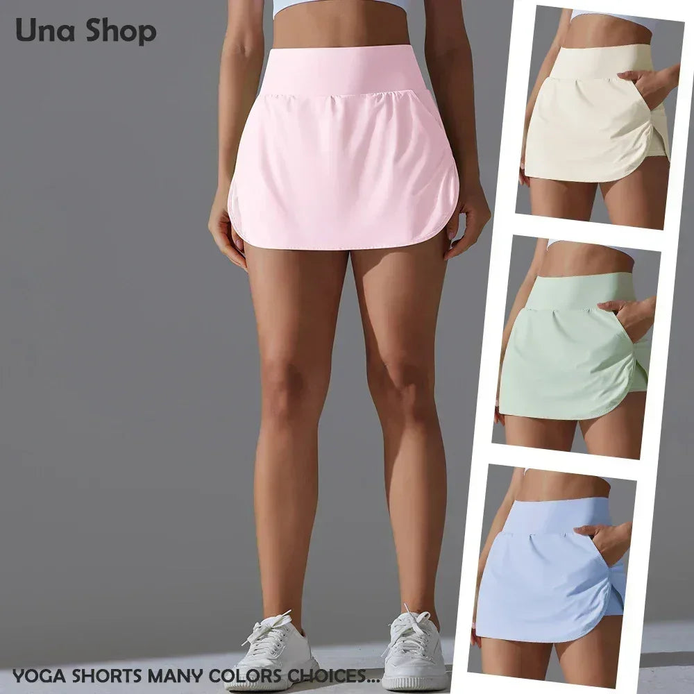 Women's High-Waist Yoga Shorts with Pockets — Gym Sportswear