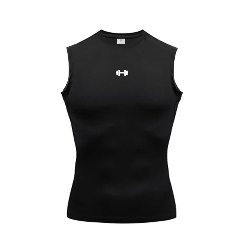 Men's Quick-Dry Compression Running Vest — Lightweight Training Top