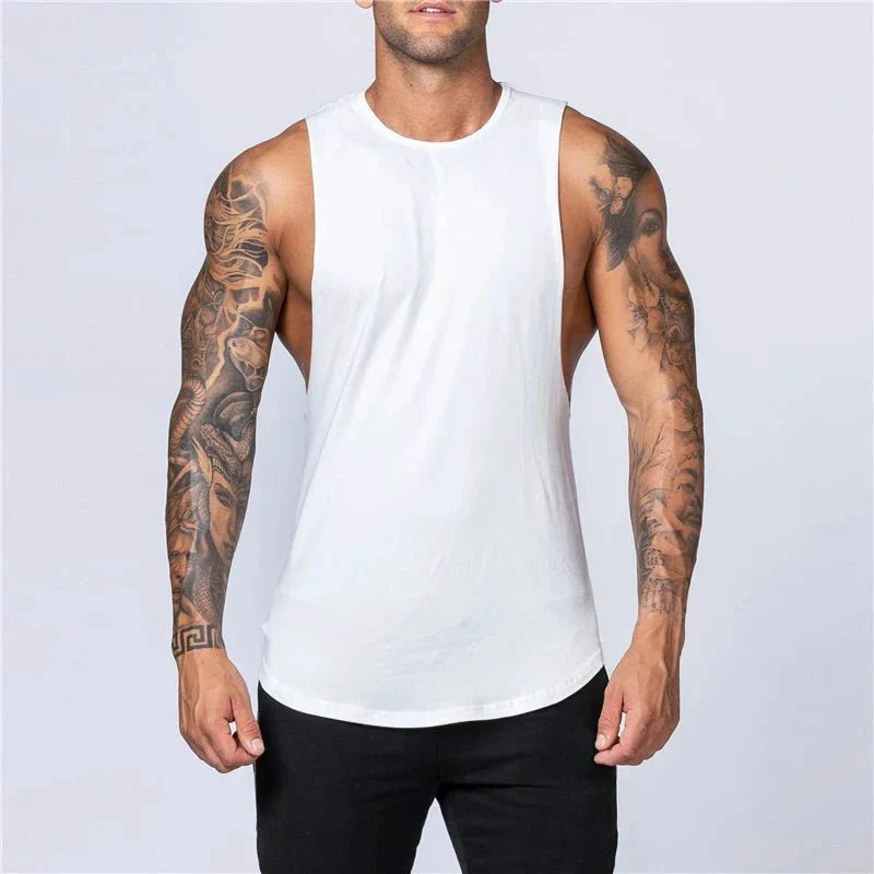 Men's Breathable Cotton Gym Tank Top — Sleeveless Muscle Vest