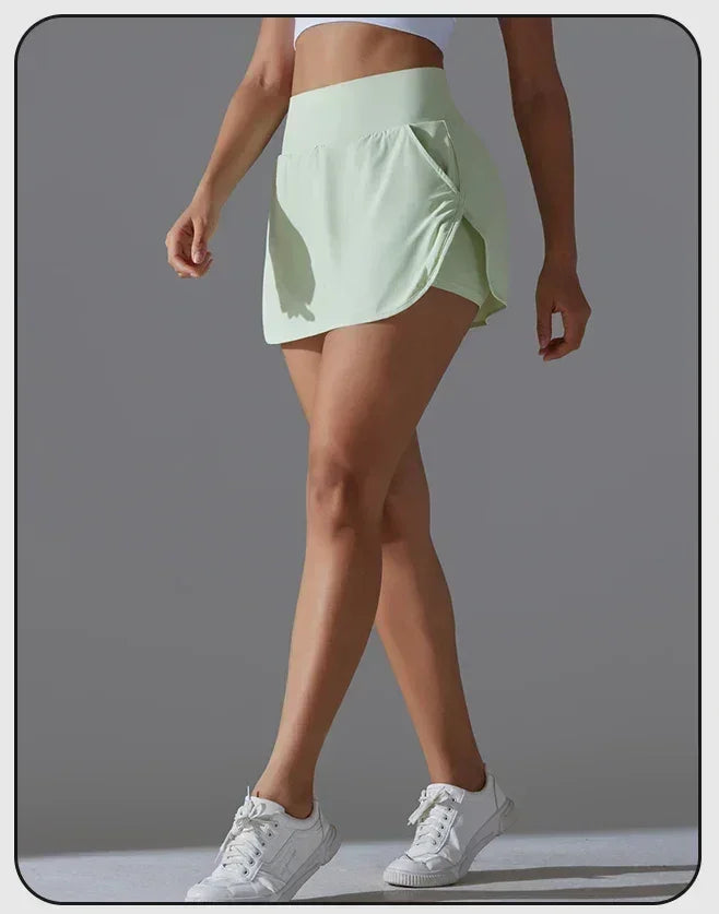 Women's High-Waist Yoga Shorts with Pockets — Gym Sportswear - 3Sons Sports & Fitness