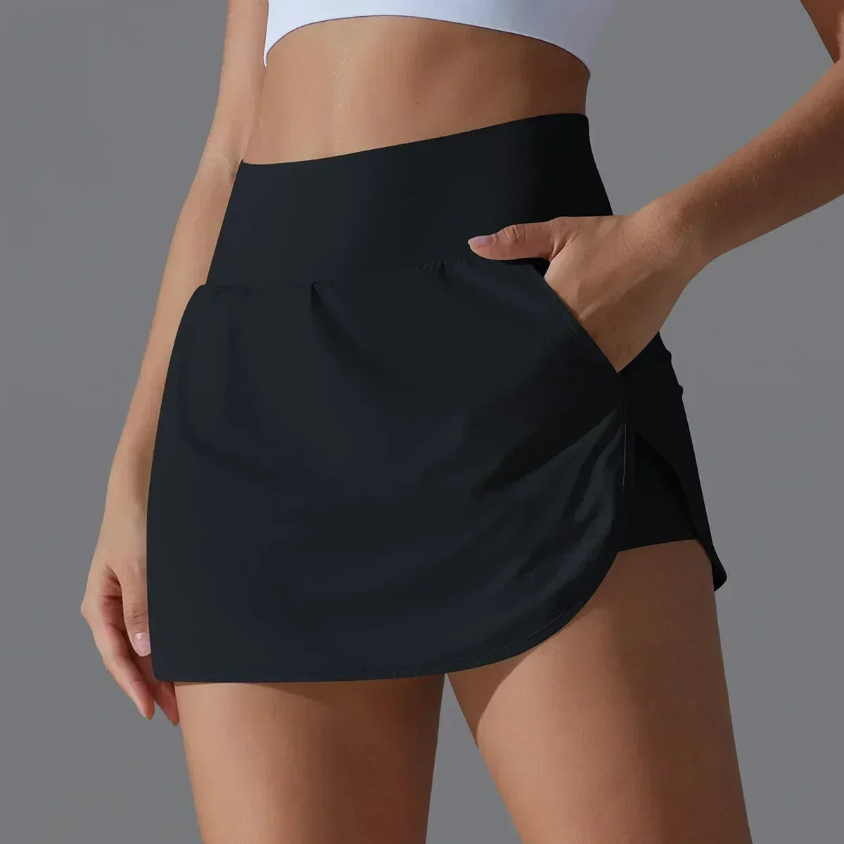 Women's High-Waist Yoga Shorts with Pockets — Gym Sportswear