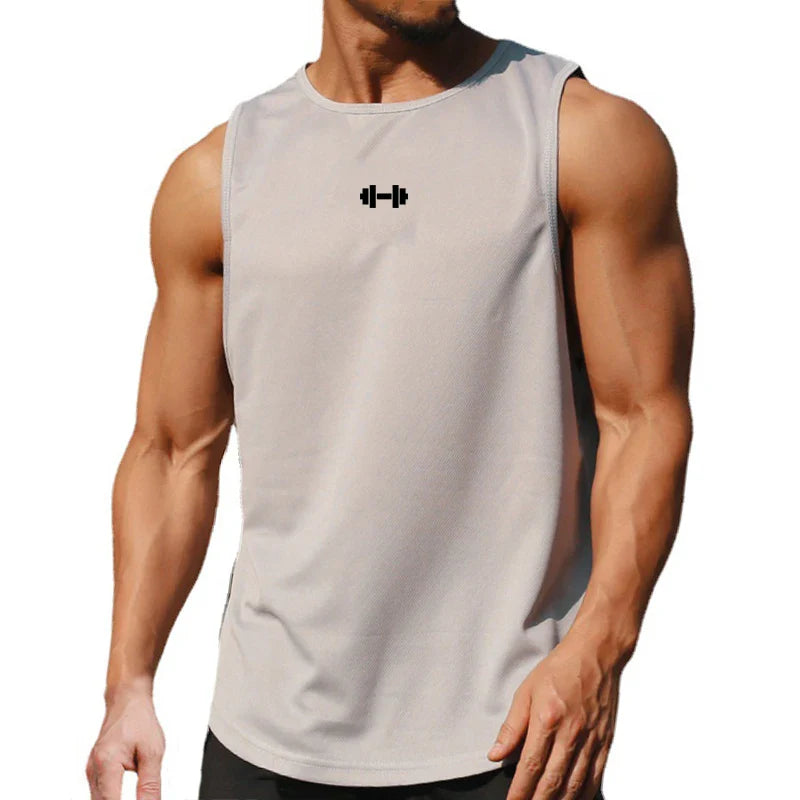 Men's Quick-Dry Gym Tank Top — Loose Sleeveless Training Vest