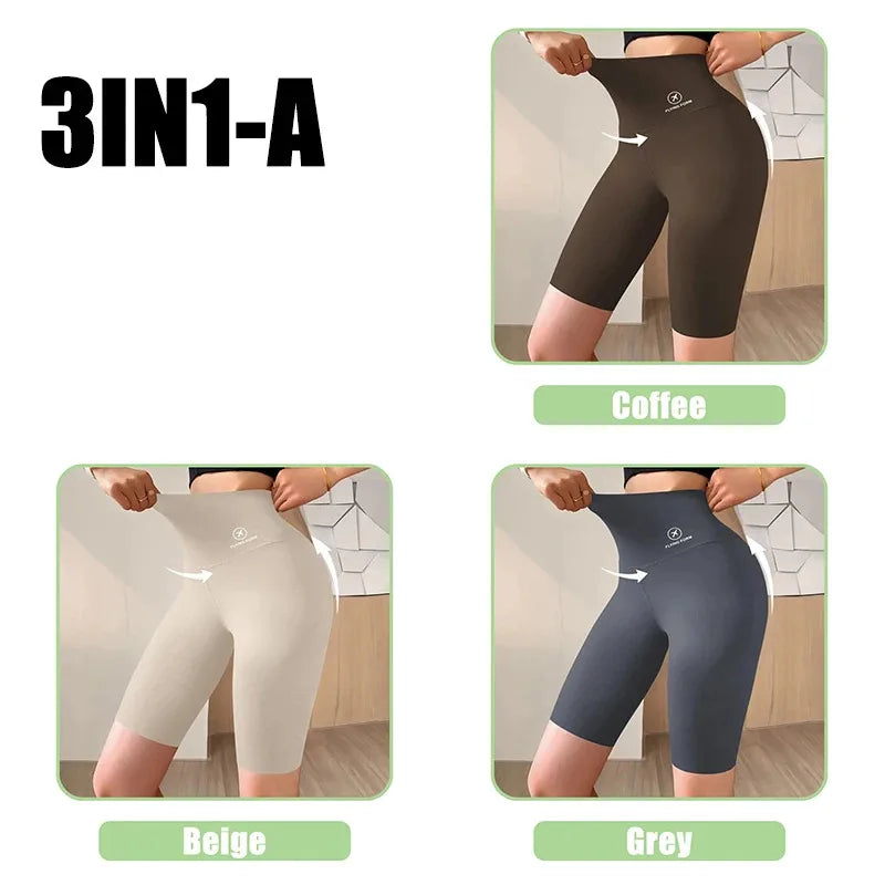 Women's High-Waist Gym Shorts — Quick-Dry Yoga & Cycling