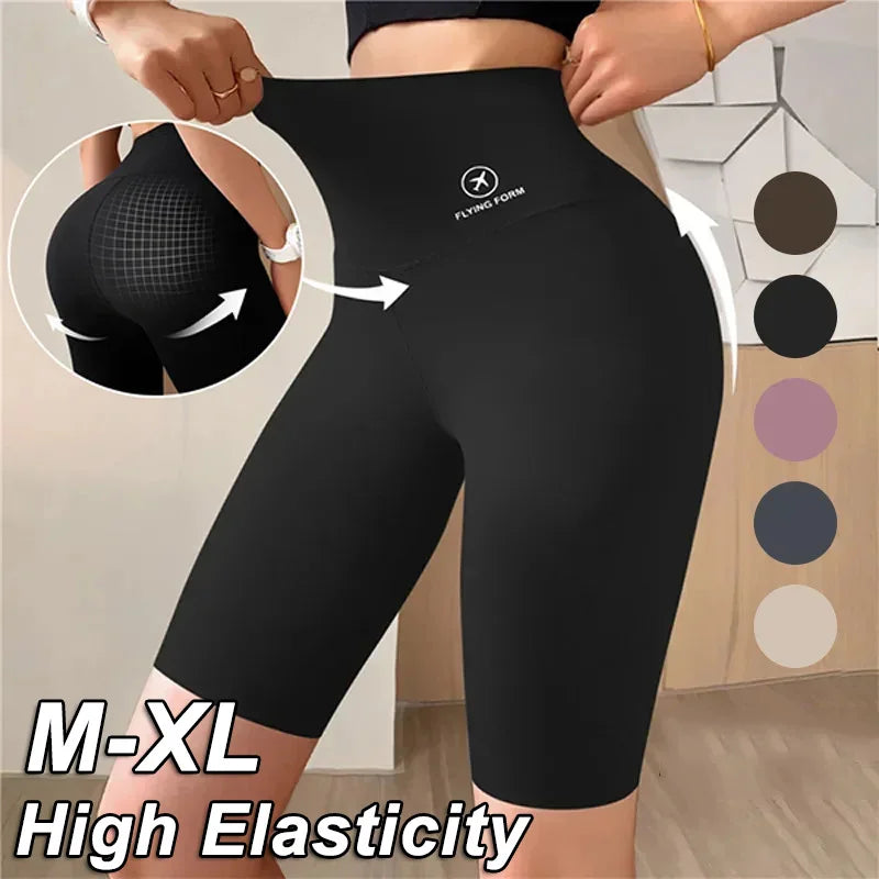 Women's High-Waist Gym Shorts — Quick-Dry Yoga & Cycling
