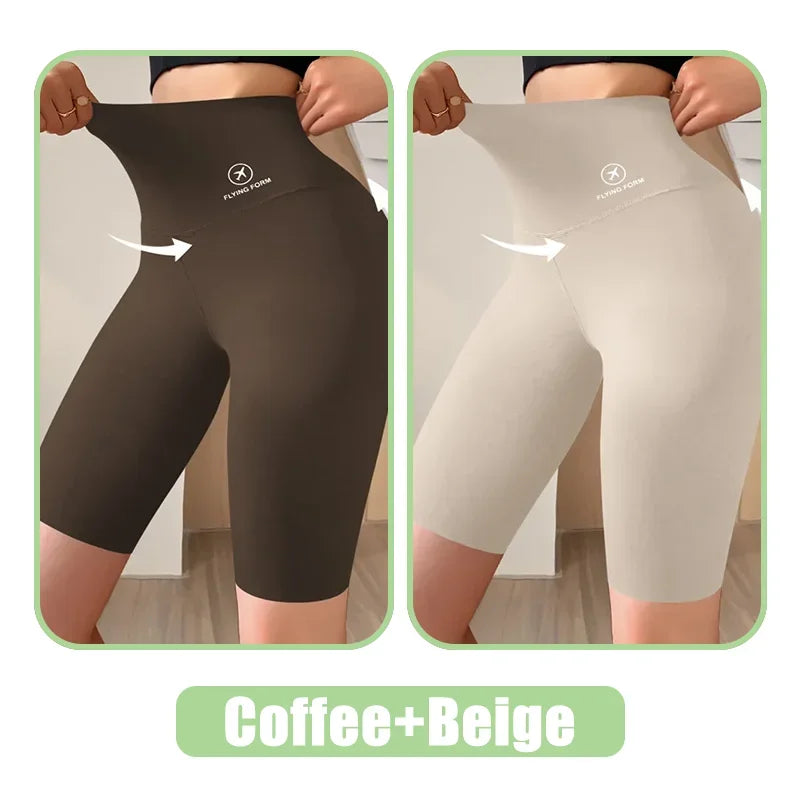 Women's High-Waist Gym Shorts — Quick-Dry Yoga & Cycling