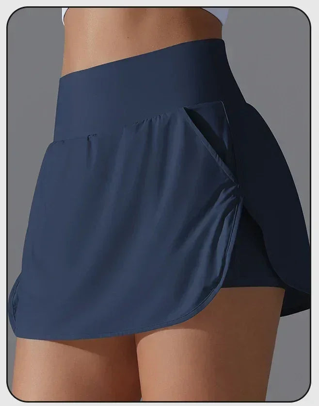 Women's High-Waist Yoga Shorts with Pockets — Gym Sportswear - 3Sons Sports & Fitness
