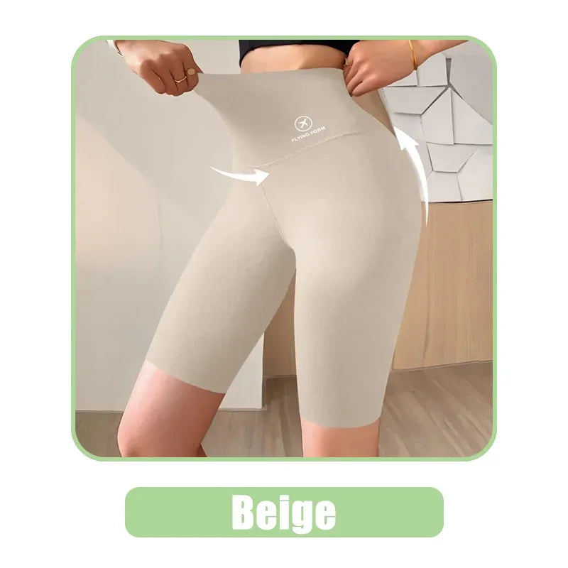 Women's High-Waist Gym Shorts — Quick-Dry Yoga & Cycling