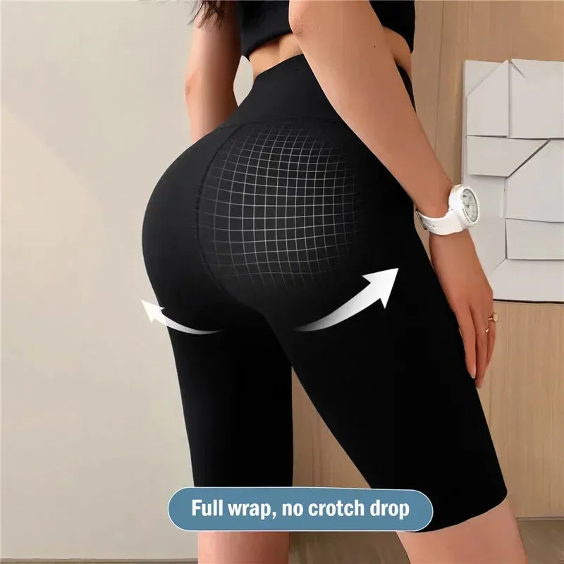 Women's High-Waist Gym Shorts — Quick-Dry Yoga & Cycling