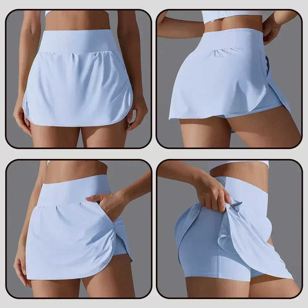 Women's High-Waist Yoga Shorts with Pockets — Gym Sportswear