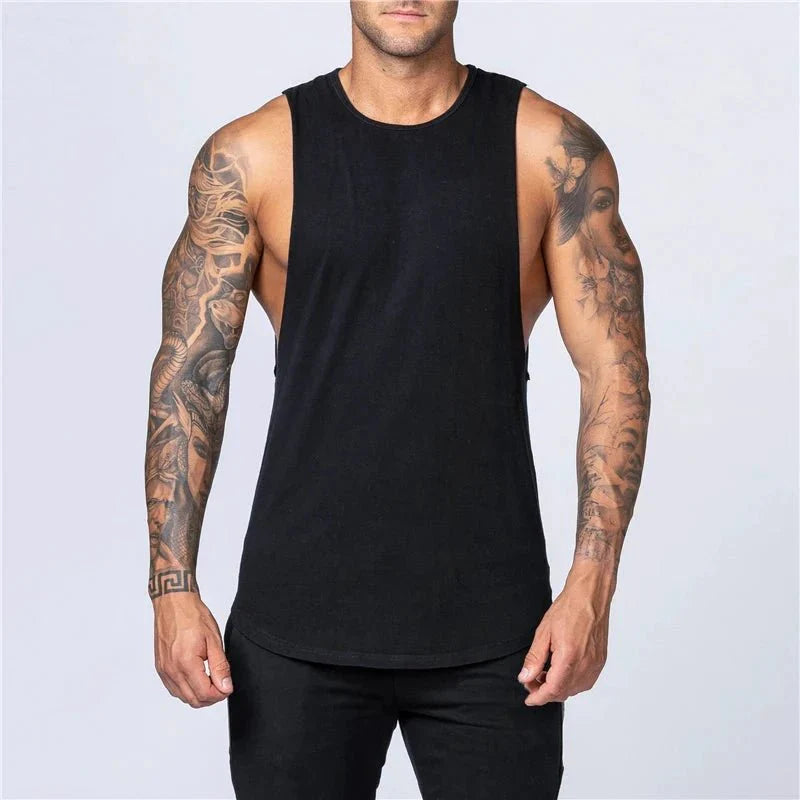 Men's Breathable Cotton Gym Tank Top — Sleeveless Muscle Vest