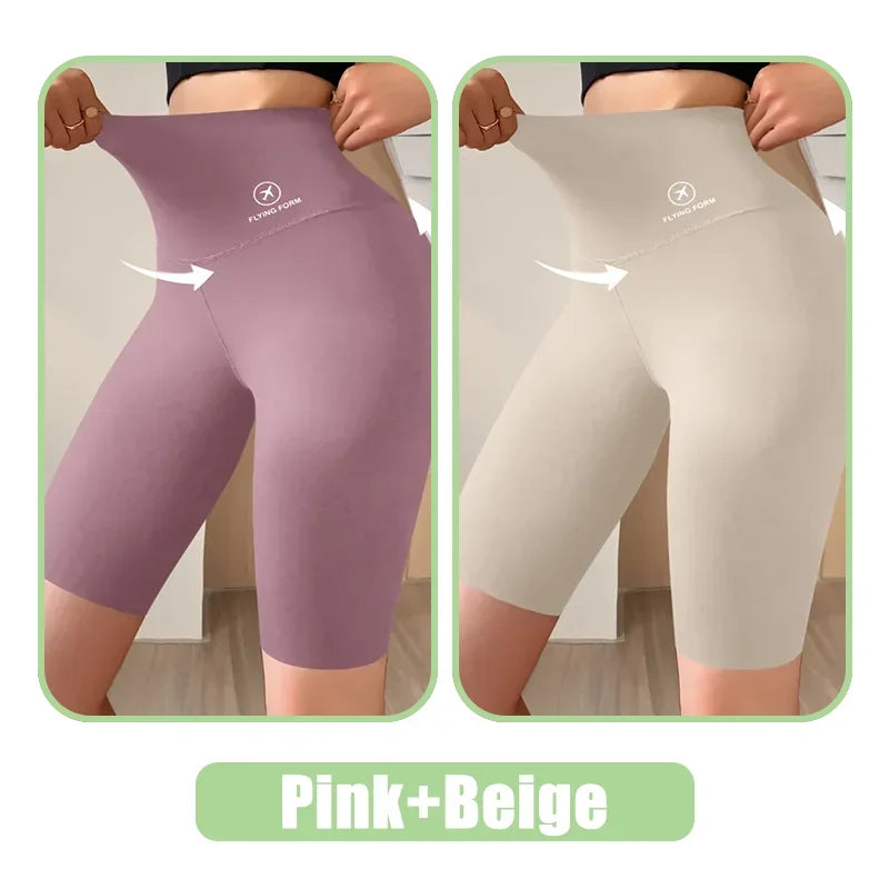 Women's High-Waist Gym Shorts — Quick-Dry Yoga & Cycling