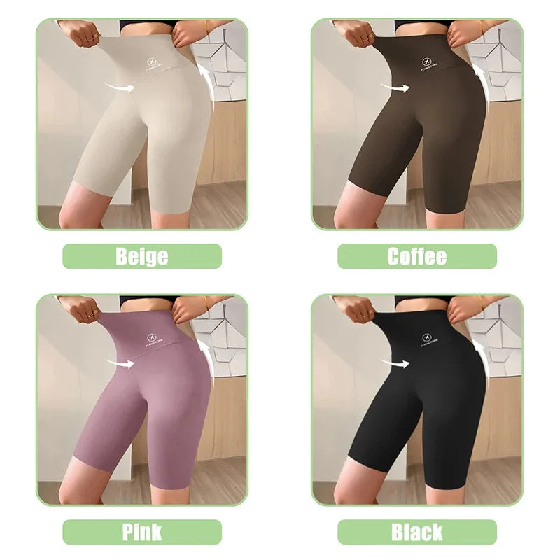 Women's High-Waist Gym Shorts — Quick-Dry Yoga & Cycling