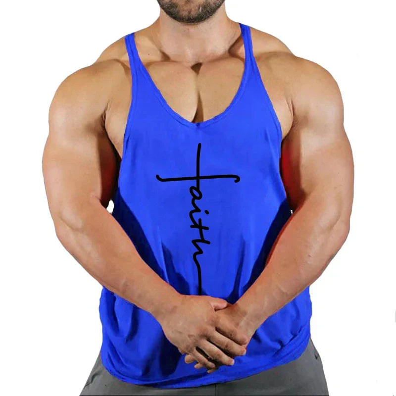 Men's Gym Stringer Singlet — Bodybuilding Muscle Tank Top